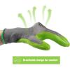 imageWORKPRO 6 Pairs Garden Gloves Work Glove with Eco Latex Palm Coated Working Gloves for Weeding Digging Raking and PruningMLarge