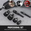 imageWORKPRO 7 Pieces Impact Socket Adapter Set Includes 3 Pieces 14quot Hex Shank Drill Extension Set 14quot 38quot and 12quot and 4 Pieces Impact Socket Adapter and Reducer Set7pc