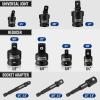 imageWORKPRO 7 Pieces Impact Socket Adapter Set Includes 3 Pieces 14quot Hex Shank Drill Extension Set 14quot 38quot and 12quot and 4 Pieces Impact Socket Adapter and Reducer Set10pc