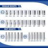 imageWORKPRO 70Piece 14quot Drive Socket Set with QuickRelease Ratchet Metric and SAE for Auto Repairing ampamp Household W003068A