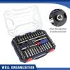 imageWORKPRO 70Piece 14quot Drive Socket Set with QuickRelease Ratchet Metric and SAE for Auto Repairing ampamp Household W003068A