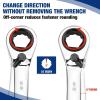 imageWORKPRO 7Piece 3in1 Reversible Ratchet Wrench Set SAE 516quot to 34quot 6Ptampamp 12Ptampamp OpenEnd Wrenches 72Teeth Ratcheting Combination Wrench with Rolling PouchSAE