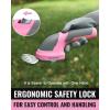 imageWORKPRO Cordless Grass Shear ampamp Shrubbery Trimmer  2 in 1 Handheld 72V Electric Grass Trimmer Hedge ShearsGrass Cutter Rechargeable LithiumIon Battery and TypeC Cable IncludedPink