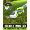 imageWORKPRO Cordless Grass Shear ampamp Shrubbery Trimmer  2 in 1 Handheld 72V Electric Grass Trimmer Hedge ShearsGrass Cutter Rechargeable LithiumIon Battery and TypeC Cable IncludedWhite