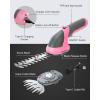 imageWORKPRO Cordless Grass Shear ampamp Shrubbery Trimmer  2 in 1 Handheld 72V Electric Grass Trimmer Hedge ShearsGrass Cutter Rechargeable LithiumIon Battery and TypeC Cable IncludedPink