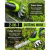 imageWORKPRO Cordless Grass Shear ampamp Shrubbery Trimmer  2 in 1 Handheld 72V Electric Grass Trimmer Hedge ShearsGrass Cutter Rechargeable LithiumIon Battery and TypeC Cable IncludedGreen