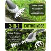 imageWORKPRO Cordless Grass Shear ampamp Shrubbery Trimmer  2 in 1 Handheld 72V Electric Grass Trimmer Hedge ShearsGrass Cutter Rechargeable LithiumIon Battery and TypeC Cable IncludedWhite