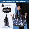 imageWORKPRO Garden Tool Bag 8 Pockets Gardening Bag Heavy Duty Oxford Garden Tote Caddy Tools NOT Included 12quot x 12quot x 6quotBlue Insects