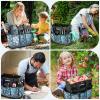 imageWORKPRO Garden Tool Bag 8 Pockets Gardening Bag Heavy Duty Oxford Garden Tote Caddy Tools NOT Included 12quot x 12quot x 6quotFloral Blue