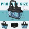 imageWORKPRO Garden Tool Bag 8 Pockets Gardening Bag Heavy Duty Oxford Garden Tote Caddy Tools NOT Included 12quot x 12quot x 6quotFloral Blue