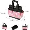 imageWORKPRO Garden Tool Bag 8 Pockets Gardening Bag Heavy Duty Oxford Garden Tote Caddy Tools NOT Included 12quot x 12quot x 6quotFloral Pink