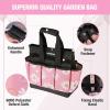 imageWORKPRO Garden Tool Bag 8 Pockets Gardening Bag Heavy Duty Oxford Garden Tote Caddy Tools NOT Included 12quot x 12quot x 6quotFloral Pink