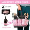 imageWORKPRO Garden Tool Bag 8 Pockets Gardening Bag Heavy Duty Oxford Garden Tote Caddy Tools NOT Included 12quot x 12quot x 6quotFloral Pink