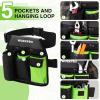 imageWORKPRO Garden Tool Belt 5Pocket Single Side Gardening Tool Pouch with Adjustable Waist Strap Utility Garden Waist Bag for Women Ideal for Gardening Carpentry and DIY Projects