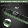 imageWORKPRO Magnetic Socket Organizer Set 3Piece Aluminum Alloy Socket Rail Heavy Duty Socket Holder Socket Rack Kit 14Inch x 12 Clips 38Inch x 10 Clips 12Inch x 10 Clips BlueGreen