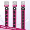 imageWORKPRO Magnetic Socket Organizer Set 3Piece Aluminum Alloy Socket Rail Heavy Duty Socket Holder Socket Rack Kit 14Inch x 12 Clips 38Inch x 10 Clips 12Inch x 10 Clips BlueRose Red