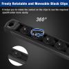 imageWORKPRO Magnetic Socket Organizer Set 3Piece Aluminum Alloy Socket Rail Heavy Duty Socket Holder Socket Rack Kit 14Inch x 12 Clips 38Inch x 10 Clips 12Inch x 10 Clips BlueBlack