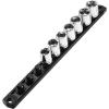 imageWORKPRO Magnetic Socket Organizer Set 3Piece Aluminum Alloy Socket Rail Heavy Duty Socket Holder Socket Rack Kit 14Inch x 12 Clips 38Inch x 10 Clips 12Inch x 10 Clips BlueBlack