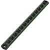 imageWORKPRO Magnetic Socket Organizer Set 3Piece Aluminum Alloy Socket Rail Heavy Duty Socket Holder Socket Rack Kit 14Inch x 12 Clips 38Inch x 10 Clips 12Inch x 10 Clips BlueGreen