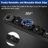 imageWORKPRO Magnetic Socket Organizer Set 3Piece Aluminum Alloy Socket Rail Heavy Duty Socket Holder Socket Rack Kit 14Inch x 12 Clips 38Inch x 10 Clips 12Inch x 10 Clips BlueBlack