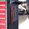 imageWORKPRO Magnetic Socket Organizer Set 3Piece Aluminum Alloy Socket Rail Heavy Duty Socket Holder Socket Rack Kit 14Inch x 12 Clips 38Inch x 10 Clips 12Inch x 10 Clips BlueBlue  Red
