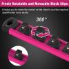 imageWORKPRO Magnetic Socket Organizer Set 3Piece Aluminum Alloy Socket Rail Heavy Duty Socket Holder Socket Rack Kit 14Inch x 12 Clips 38Inch x 10 Clips 12Inch x 10 Clips BlueRose Red