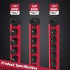 imageWORKPRO Magnetic Socket Organizer Set 3Piece Aluminum Alloy Socket Rail Heavy Duty Socket Holder Socket Rack Kit 14Inch x 12 Clips 38Inch x 10 Clips 12Inch x 10 Clips BlueRed