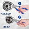 imageWORKPRO Oil Filter Wrench 12quot Oil Filter Removal Pliers Tools 5Position Adjustable Design Fits 212quot to 334quot in Diameter Ideal for Engine Filters Cars and Trucks9  12