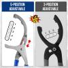 imageWORKPRO Oil Filter Wrench 12quot Oil Filter Removal Pliers Tools 5Position Adjustable Design Fits 212quot to 334quot in Diameter Ideal for Engine Filters Cars and Trucks12