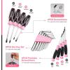 imageWORKPRO Pink Tool Set 277 PCS Home Repairing Tool Kit Pink Tool Bag with 13Inch Wide Mouth Open Storage Bag Portable Home Tool Kit Including Hammer Screwdriver and Household Tools  Pink Ribbon