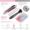 imageWORKPRO Pink Tool Set 277 PCS Home Repairing Tool Kit Pink Tool Bag with 13Inch Wide Mouth Open Storage Bag Portable Home Tool Kit Including Hammer Screwdriver and Household Tools  Pink Ribbon