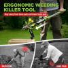 imageWORKPRO Stand Up Weed Puller Tool Garden Dandelion Weeder Puller with Ergonomic 39quot Long Handle 4 Claws Steel Head ampamp Foldable Foot Pedal Heavy Duty Root Remover Tool Without Bending or Kneeling