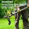 imageWORKPRO Stand Up Weed Puller Tool Garden Dandelion Weeder Puller with Ergonomic 39quot Long Handle 4 Claws Steel Head ampamp Foldable Foot Pedal Heavy Duty Root Remover Tool Without Bending or Kneeling