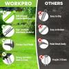 imageWORKPRO Stand Up Weed Puller Tool Garden Dandelion Weeder Puller with Ergonomic 39quot Long Handle 4 Claws Steel Head ampamp Foldable Foot Pedal Heavy Duty Root Remover Tool Without Bending or Kneeling