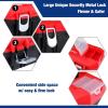 imageWORKPRO Tool Box Portable 16quot with Removable Tray Heavy Duty Toolbox with 2 Metal Latches Rated up to 33 Lbs PP Plastic Small Tool Boxes with Lock Secured Small Parts Organizer in Lid black ampamp red