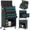imageWORKRPO 245 Inch 5Drawer Rolling Tool Chest with Wheels 2 in 1 Detachable Tool Chests ampamp Box Portable Steel Tool Cabinets with Drawers Liners and Locking System for Warehouse Garage Black