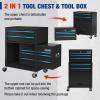 imageWORKRPO 245 Inch 5Drawer Rolling Tool Chest with Wheels 2 in 1 Detachable Tool Chests ampamp Box Portable Steel Tool Cabinets with Drawers Liners and Locking System for Warehouse Garage Black