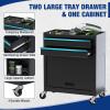imageWORKRPO 245 Inch 5Drawer Rolling Tool Chest with Wheels 2 in 1 Detachable Tool Chests ampamp Box Portable Steel Tool Cabinets with Drawers Liners and Locking System for Warehouse Garage Black