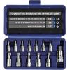 imageWORKPRO 13Piece Torx Bit Socket Set T8T60 14quot 38quot and 12quot Drive S2 Steel 6 Point Star Bits and CRV Sockets with Storage Case For Hand Use Work On Cars Trucks