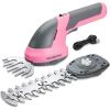 imageWORKPRO Cordless Grass Shear ampamp Shrubbery Trimmer  2 in 1 Handheld 72V Electric Grass Trimmer Hedge ShearsGrass Cutter Rechargeable LithiumIon Battery and TypeC Cable IncludedPink