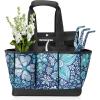 imageWORKPRO Garden Tool Bag 8 Pockets Gardening Bag Heavy Duty Oxford Garden Tote Caddy Tools NOT Included 12quot x 12quot x 6quotFloral Blue