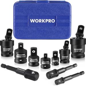 imageWORKPRO 7 Pieces Impact Socket Adapter Set Includes 3 Pieces 14quot Hex Shank Drill Extension Set 14quot 38quot and 12quot and 4 Pieces Impact Socket Adapter and Reducer Set10pc