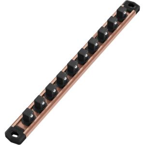 imageWORKPRO Magnetic Socket Organizer Set 3Piece Aluminum Alloy Socket Rail Heavy Duty Socket Holder Socket Rack Kit 14Inch x 12 Clips 38Inch x 10 Clips 12Inch x 10 Clips BlueChampagne