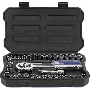 imageWORKPRO Mechanics Tools Kit and Socket Set 192Piece SAEampampMetric 12 14 38 Drive Socket Ratchet Wrench Set with Molded Case39Pice