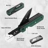 imageWORKPRO 2in1 Folding KnifeUtility Knife  Gifts for Dad QuickChange Box Cutter with Belt Clip and Liner Lock Extra 10 SK5 Blades IncludedGreen G10