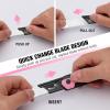 imageWORKPRO 2in1 Folding KnifeUtility Knife  Gifts for Dad QuickChange Box Cutter with Belt Clip and Liner Lock Extra 10 SK5 Blades IncludedPink G10