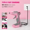 imageWORKPRO Cordless Hot Glue Gun 30s Fast Preheating 72V DualTemp Glue Gun Kit with 50pcs Glue Gun Sticks Storage Bag USBC Charging Cord 2600mAh Battery for DIY and Crafting