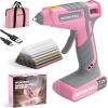 imageWORKPRO Cordless Hot Glue Gun 30s Fast Preheating 72V DualTemp Glue Gun Kit with 50pcs Glue Gun Sticks Storage Bag USBC Charging Cord 2600mAh Battery for DIY and Crafting