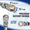 imageWORKPRO 22Piece Ratcheting Combination Wrench Set 72 Teeth Combo Ratchet Wrenches Set with Organizer Box Metric 618mm ampamp SAE 1434quotFlexhead  Nickel Plating