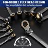 imageWORKPRO 22Piece Ratcheting Combination Wrench Set 72 Teeth Combo Ratchet Wrenches Set with Organizer Box Metric 618mm ampamp SAE 1434quotFlexhead  Nickel Plating
